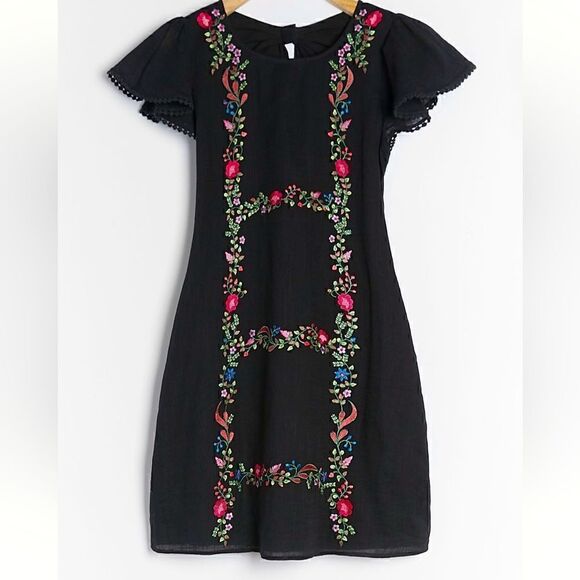 Ranna Gil Georgine embroidered mini dress